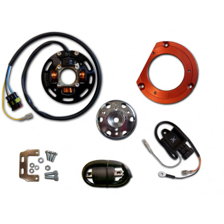 KIT IMPIANTO ACCENSIONE KTM 2 TEMPI E GS EXC MX SX MXC 250 300 350 360 380 500 / 86 - 99  COIL CDI ROTOR STATOR FLYWHEEL